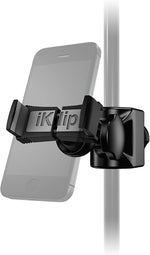 Mini Mic Stand Phone Holder, 360° Swivel, Fits iPhone & Android 3.5"-6"