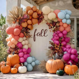 Dusty Pink Brown Balloon Arch Peach Magenta Balloons Different Size Peach White Sand Blue Balloon Garland Kit For Wildflower Baby Shower Birthday Wedding Western Summer Tropical Boho Party Decoration