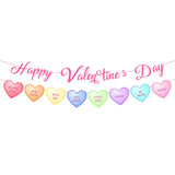 Happy Valentine'S Day Banner Marcron Sweet Love Words Heart Sign Garland For Valentines Party Decorations