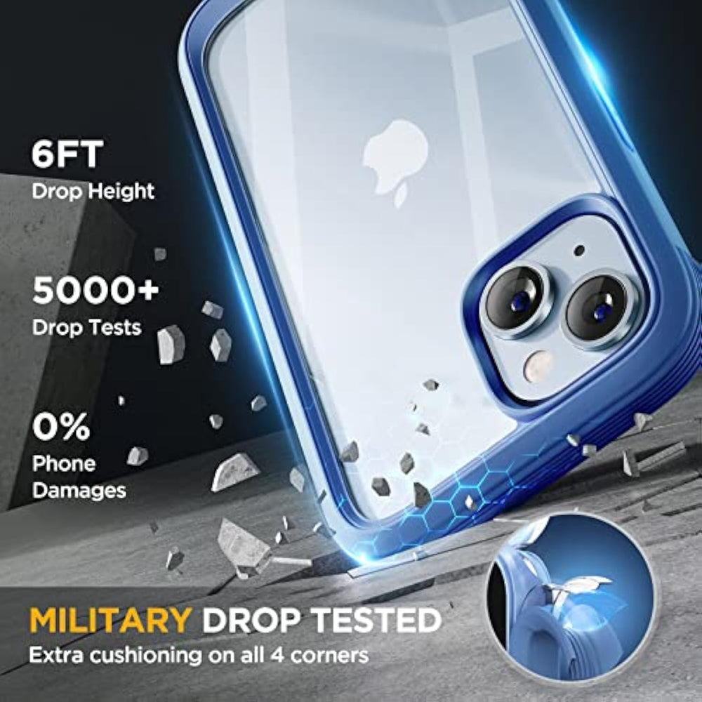 Clear Bummer Full Body Clear Bumper Case With Built In Tempered Glass Screen Protec ...