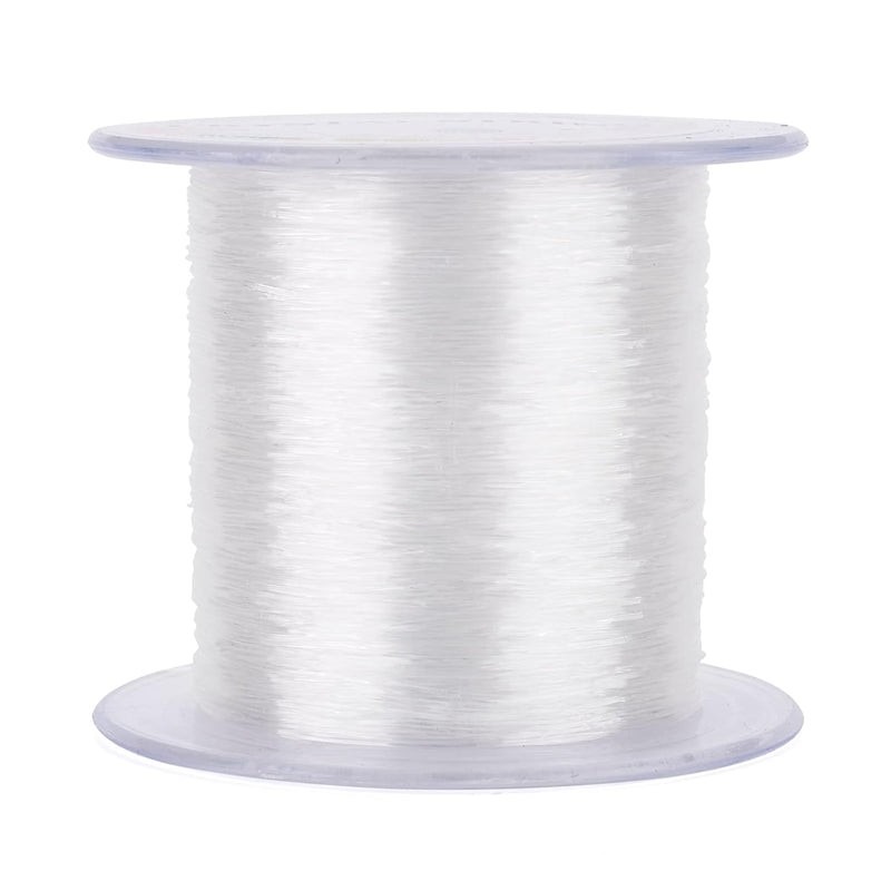 Pandahall 160M/Roll Crystal Clear Elastic Stretch Thread 0.6Mm Jewelry Beading