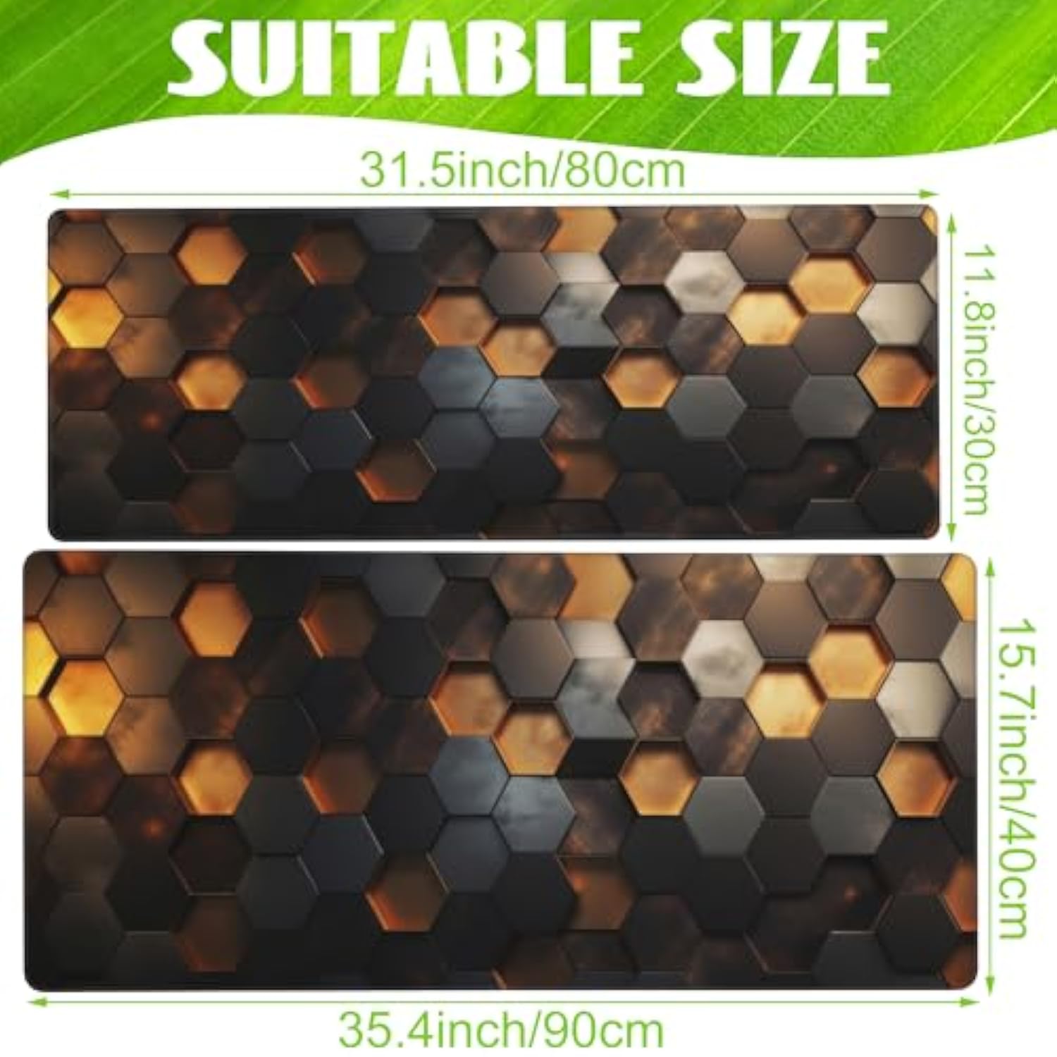 Desk Mat, Science Fiction Beach Sunset Desk Pad, Neon Design Beach Large Gaming Mouse Pad, Extended Big Computer Keyboard Mouse Pad With Non-Slip Base And Stitched Edge, 35.4"X15.7"