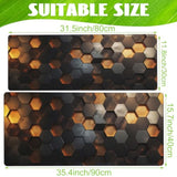 Desk Mat, Science Fiction Beach Sunset Desk Pad, Neon Design Beach Large Gaming Mouse Pad, Extended Big Computer Keyboard Mouse Pad With Non-Slip Base And Stitched Edge, 35.4"X15.7"