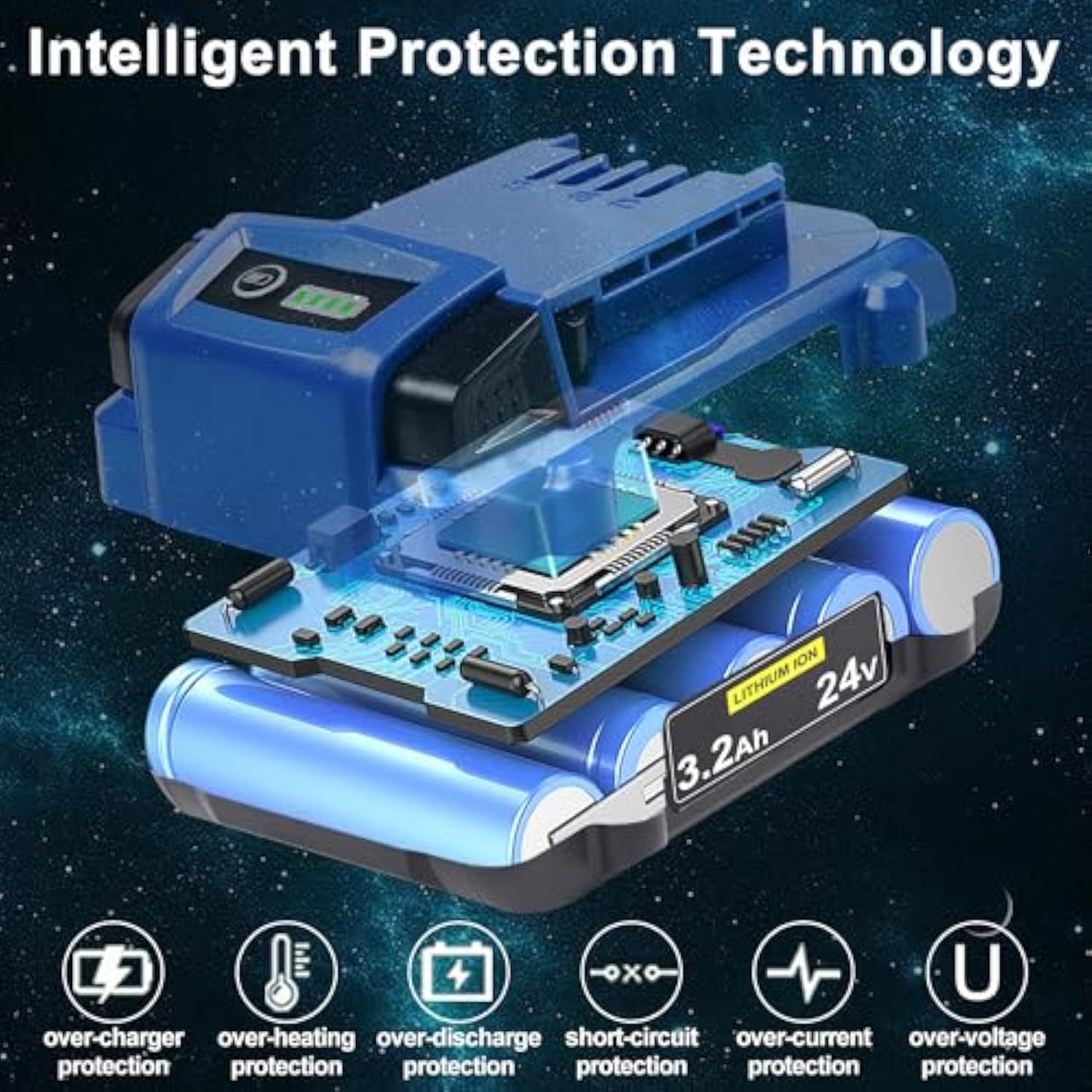 3.2Ah Replacement For Kobalt 24V Battery Lithium Ion Batteries Kb524-03 Kb424-03 Kb224-03 Kb124-03 Compatible With Kobalt 24V Cordless Tool?2Pack?