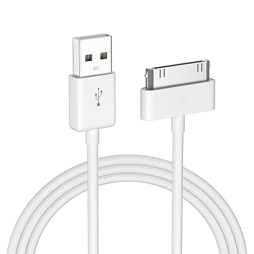 Apple 30 Pin USB Charging Cable 4FT Sync Charger Cord for iPhone 4 4S iPad 1 2 3 iPod White