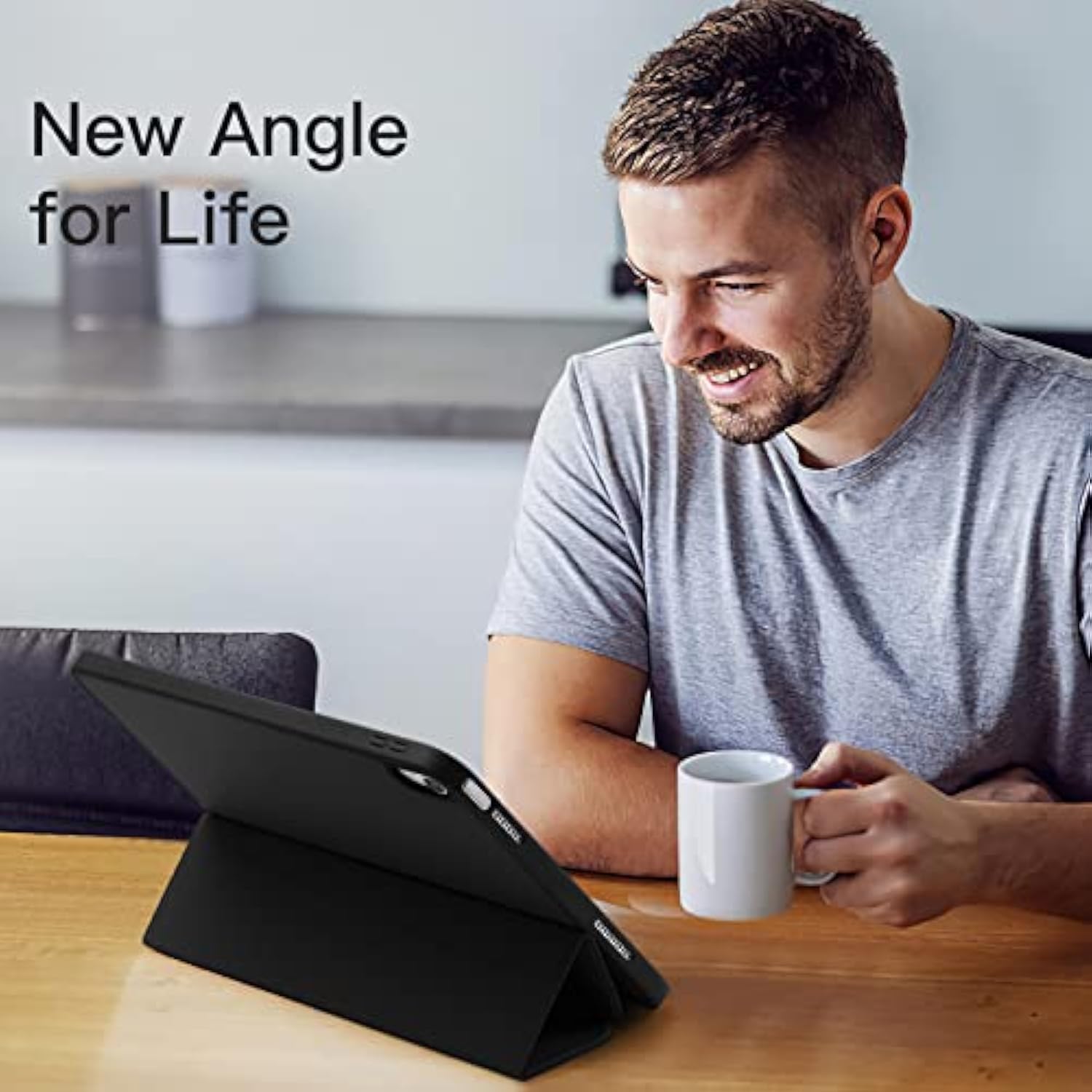 Compatible With (A16) 11Th Generation Case 11 Inch 2025, For 10Th Generation Case 10.9 Inch 2022 With Pencil Holder, Slim Trifold Stand Protective Cover With Soft Tpu Back, Black