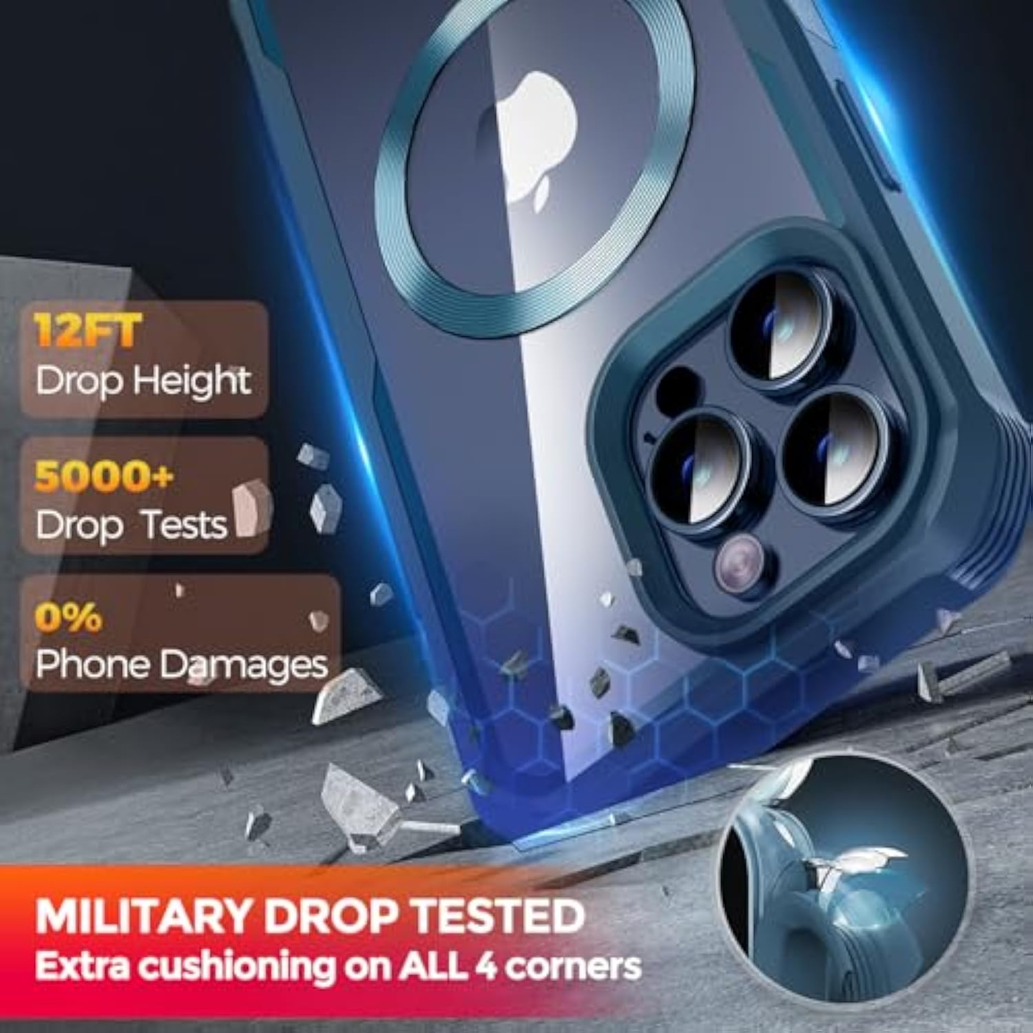 [Cd Loop+Privacy Screen Protector]Magnetic Case For Iphone 15 Pro Max Case,[Military Grade Drop Protection] Anti-Peep Double Sided 9H Glass Compatible With Magsafe