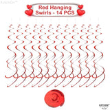 Huge Valentines Hearts Decorations - Pack Of 30, No Diy | Hanging Swirls For Valentine'S Day Decor