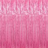 2 Pack Pink Party Streamers Backdrop, 3.3 x 9.9 ft