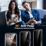 For Iphone 16 Pro Max Case, Double Front Frame Built-In 9H Tempered Glass Screen Protector + Privacy Screen Protector, Compatible With Magsafe, Magnetic Phone Case For Iphone 16 Pro Max