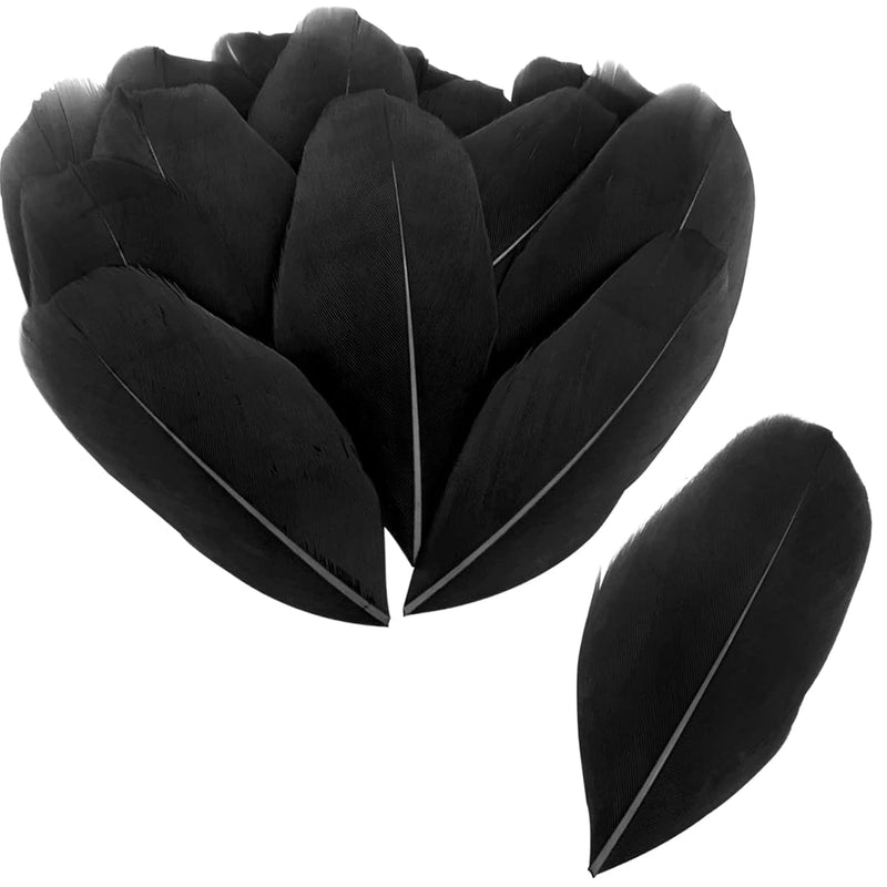 100Pcs 2-3 Inches Small Black Goose Feathers For Crafts Diy Jewelry Wedding Pa