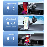 Wireless Car Charger, 15W Fast Charging Auto-Clamping Car Mount Universal Hands-Free