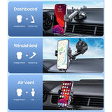 Wireless Car Charger, 15W Fast Charging Auto-Clamping Car Mount Universal Hands-Free Car Charger Mount For Dash Windshield Air Vent Compatible With Iphone 16 15/14/13/12, Samsung S23/S22/S21,Etc