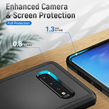 For Samsung Galax S10 Case, Galaxy S10 Case,With Hd Screen Protector [ Grade Drop Tested] Heavy-Duty Tough Rugged Shockproof Protective Case For Samsung S10, Black