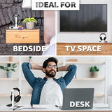 Headphone Stand With 4 In 1 Wireless Charger -Headset Holder & Station Dock For Apple Watch, Airpods Max/Pro/2/ Iphone 13/12/11, Lg, Samsung Galaxy, Huawei Phone, And All Headphones Size (White)