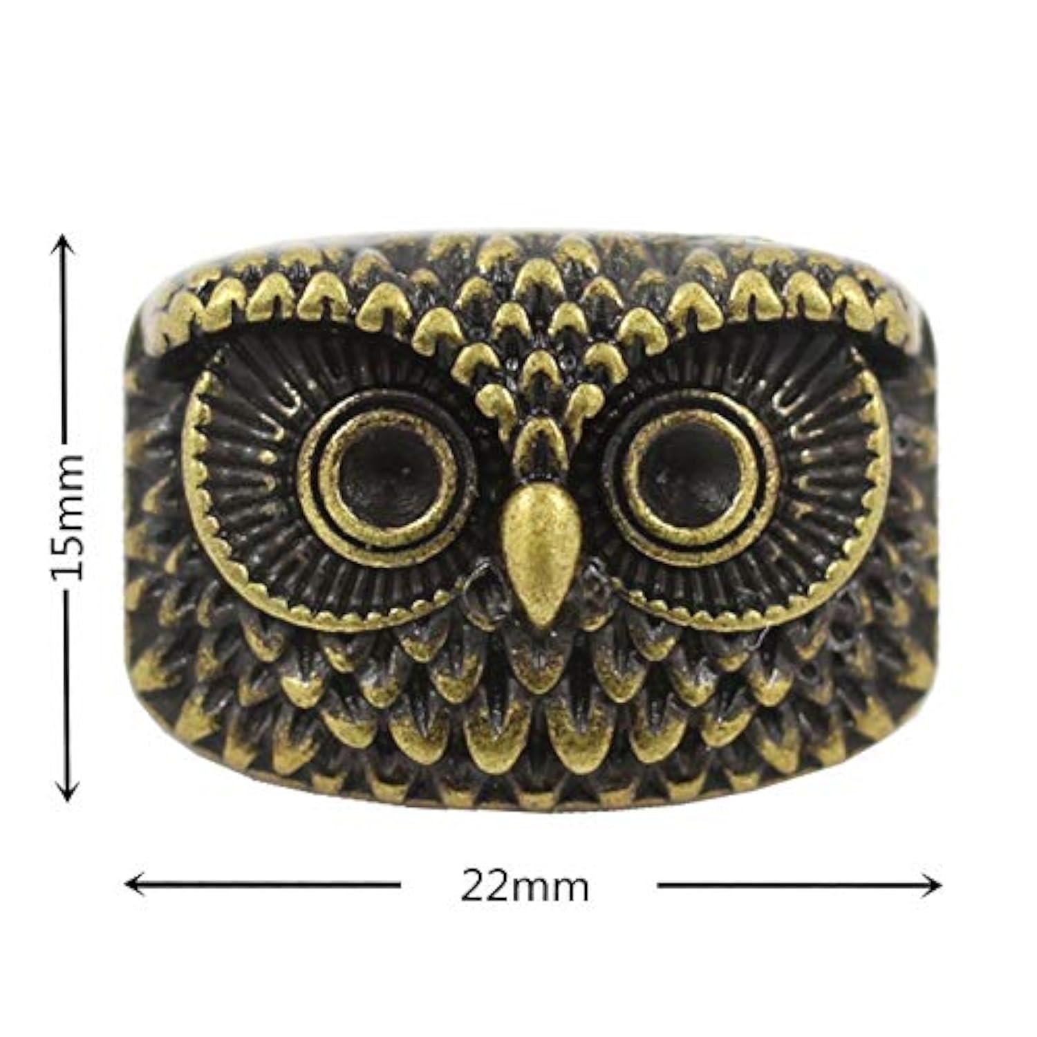 10 Pieces Owl Totem Metal Shank Buttons 22Mm (Matte Black)