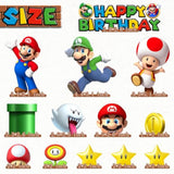 Super Bros Cake Topper Fun Kids Birthday Cupcake Party Decoration