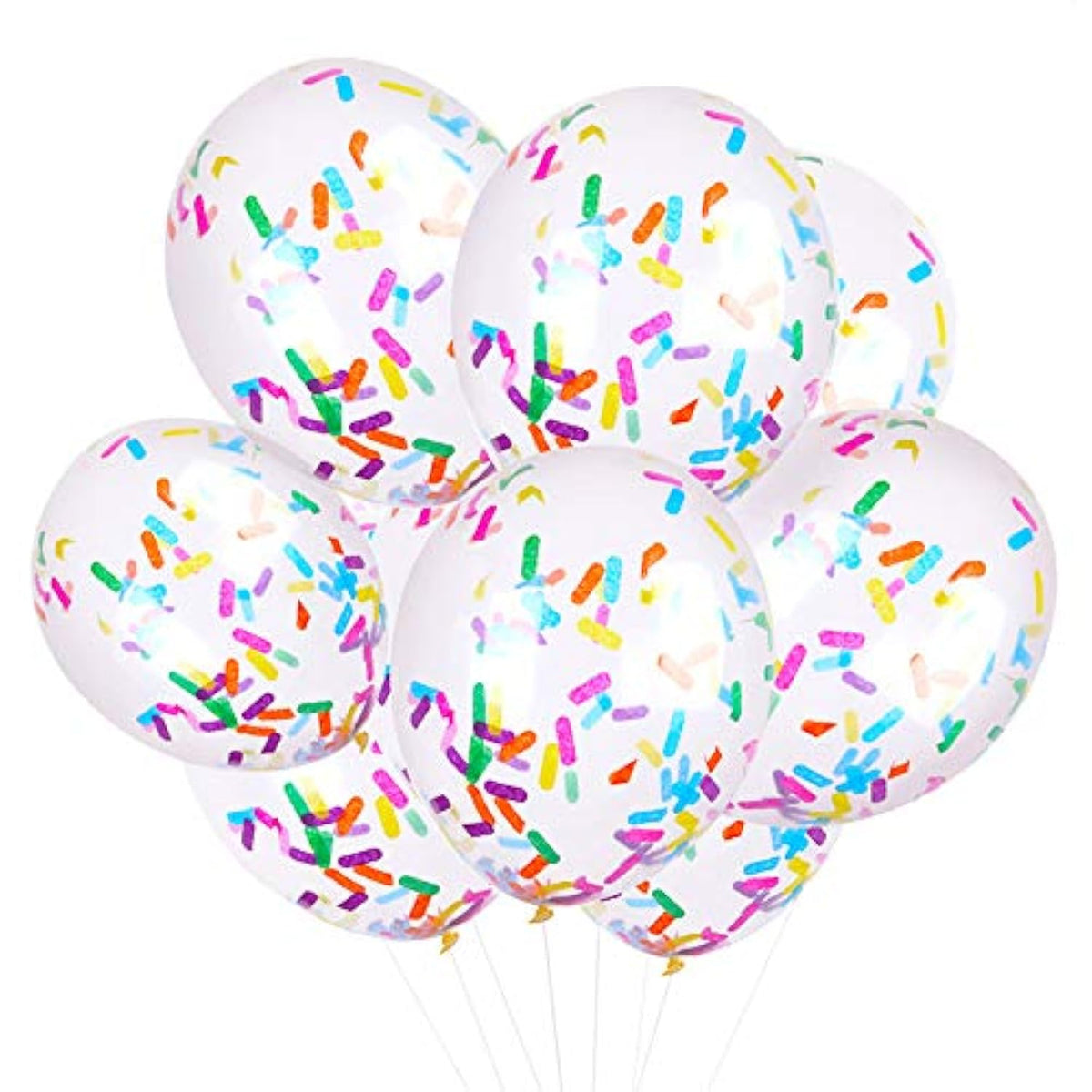 24PCS Ice Cream Sprinkle Confetti Balloons – Fun Party Balloons for Birthday Celebrations