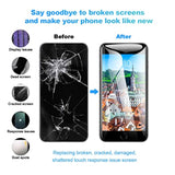 For Iphone 7 Lcd Screen Replacement Black 4.7 Inch Frame Assembly Display 3D Touch Screen Digitizer With Repair Tools Kit Tempered Glass Screen Protector For A1660, A1778, A1779 (Black)