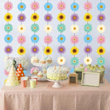12 Packs Spring Sun Flowers Banners Sunflower Garland Kit Flower Hanging Swirl Spring Party Supplies Decorations Sunflower Paper Cutouts For Birthday Party Home Classroom Favor Supplies Decor