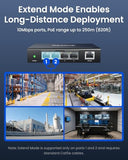 High Speed And Stability 4+1-Port Poe Switch For Home & Business, Compatible With Poe Security Camera/Nvr, Metal Housing, Wall/Desktop Mount, Rla-Ps1E