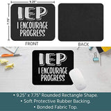 Teacher Mousepad Teaching 9" Mousemat - Iep I Encourage Progress Special Education Teacher Gift Idea Office Poster Black Computer Mouse Mat Mouse Pad