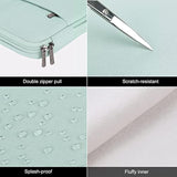 17.3 Inch Laptop Sleeve Case Water Resistant Shockproof Protective Computer Bag For 17.3" Notebook/Hp Pavilion Envy 17/Ideapadm/Msi/Lg Gra With Accesory Bag,Mint Green