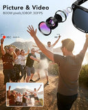 Smart Glasses with Camera, Bluetooth Music & Call, 800W HD Camera Glasses, 1080P Video Recording, Built-in ChatGPT Voice Assistant Control for Men