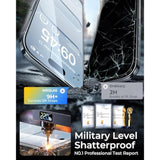 Screen Protector For Iphone 12 Pro Max [9H+ Military-Grade Aerospace Glass][Auto-Alignment Kit][Hd Clear] Shatterproof Tempered Glass Film For 12 Pro Max 6.7" Case-Friendly, Zero-Bubble