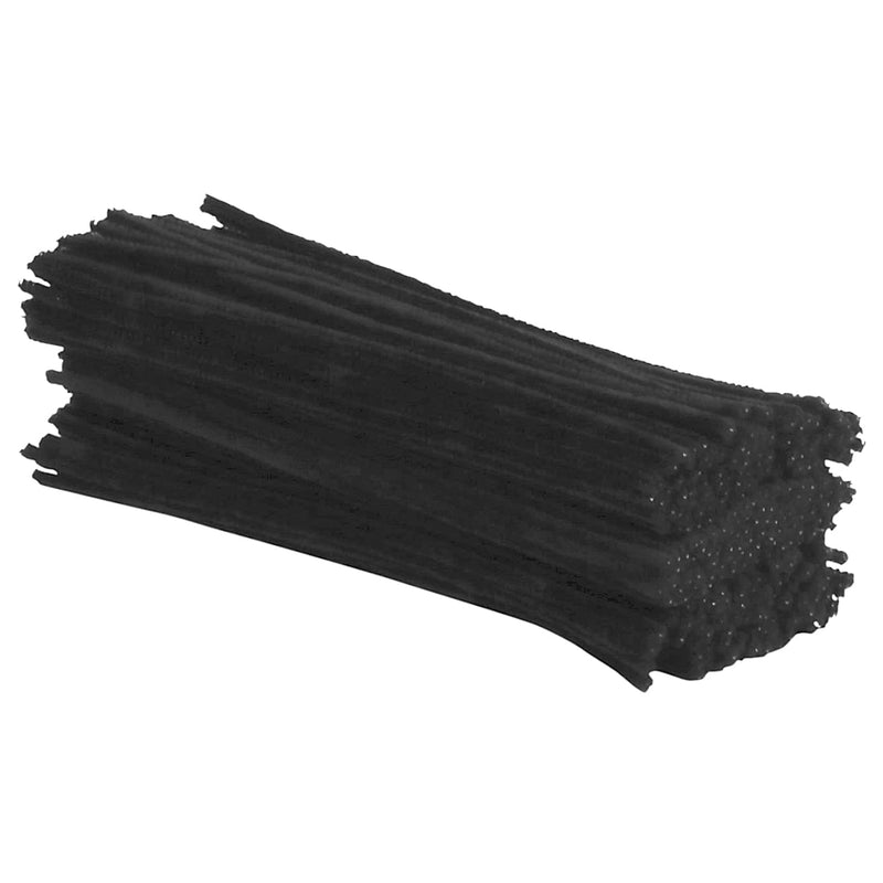 Black Pipe Cleaners Craft Chenille Stems For Diy Art Supplies, 350-Count