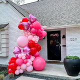 Pastel Pink Balloons Arch Garland Kit, 102Pcs 18In 12In 10In 5In Light Pink Balloons Different Sizes For Birthday Baby Shower Gender Reveal Princess Theme Valentine'S Day Party Decorations