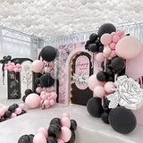 Black & Pastel Pink Balloon Arch Kit: 104 Piece Party Decoration