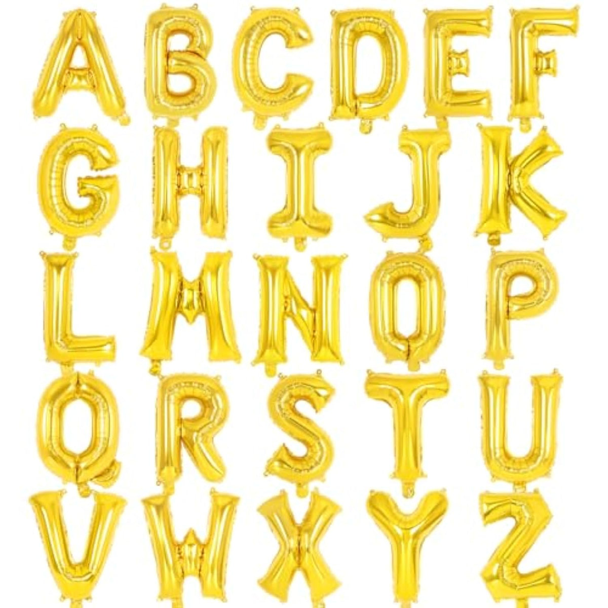 26 Pcs Gold Letter Balloons,16 Inch Foil Alphabet Letter Balloons,Letter A-Z Balloon Banner Custom Phrase Balloon For Birthday Party Wedding Anniversary Decoration (Gold 26Pcs)