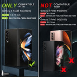 For Samsung Galaxy Z Fold 4 5G With S Pen Slot, Armor Cases Full Body Protective Anti-Scratch Hard Slim Leather Bracket Case With Screen Protector For Galaxy Z Fold 4 5G (Brown)