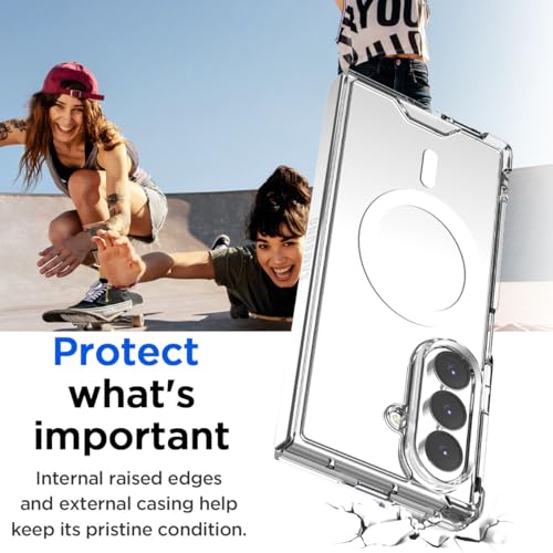 For Samsung Galaxy Z Fold 7 Clear Case,Compatible With Magsafe Transparent Shockproof Protection Yellowing Resistant Magnetic Phone Case For Samsung Galaxy Z Fold 7 2024 5G