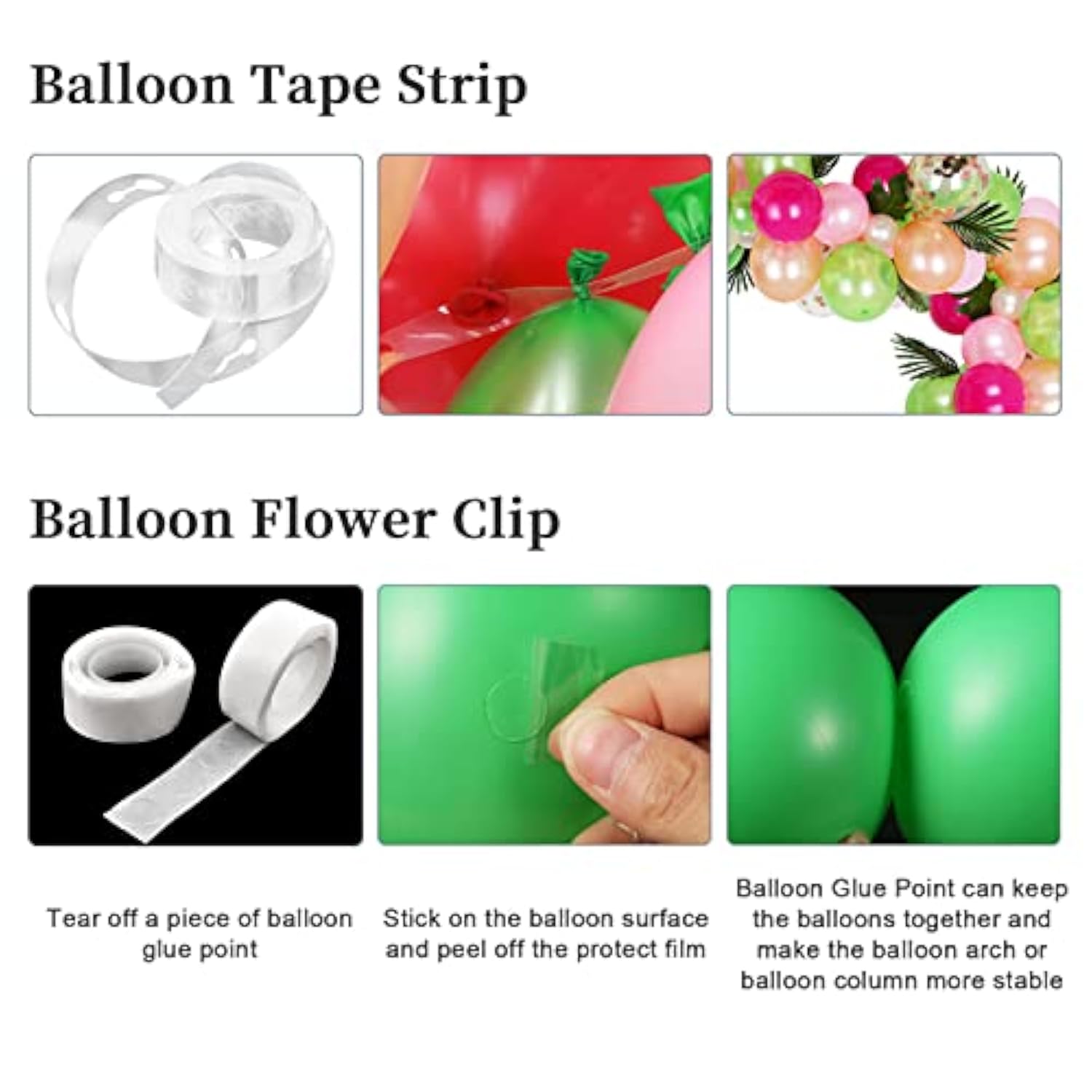 6.5 Feet Balloon Arch Stand With Base, 2 Set 78.7 Inch Balloon Column Stand Kit With Base, Water Bags And Glue Point, Balloon Tower For Wedding, Birthday And Party Decoration