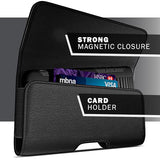 Holster for iPhone Pro Max and Plus (17 16 15 14 13 12 11 Xs Max) - Cell Phone Belt Holder Case with Clip, ID Credit Card Slot Pouch Cover, Large