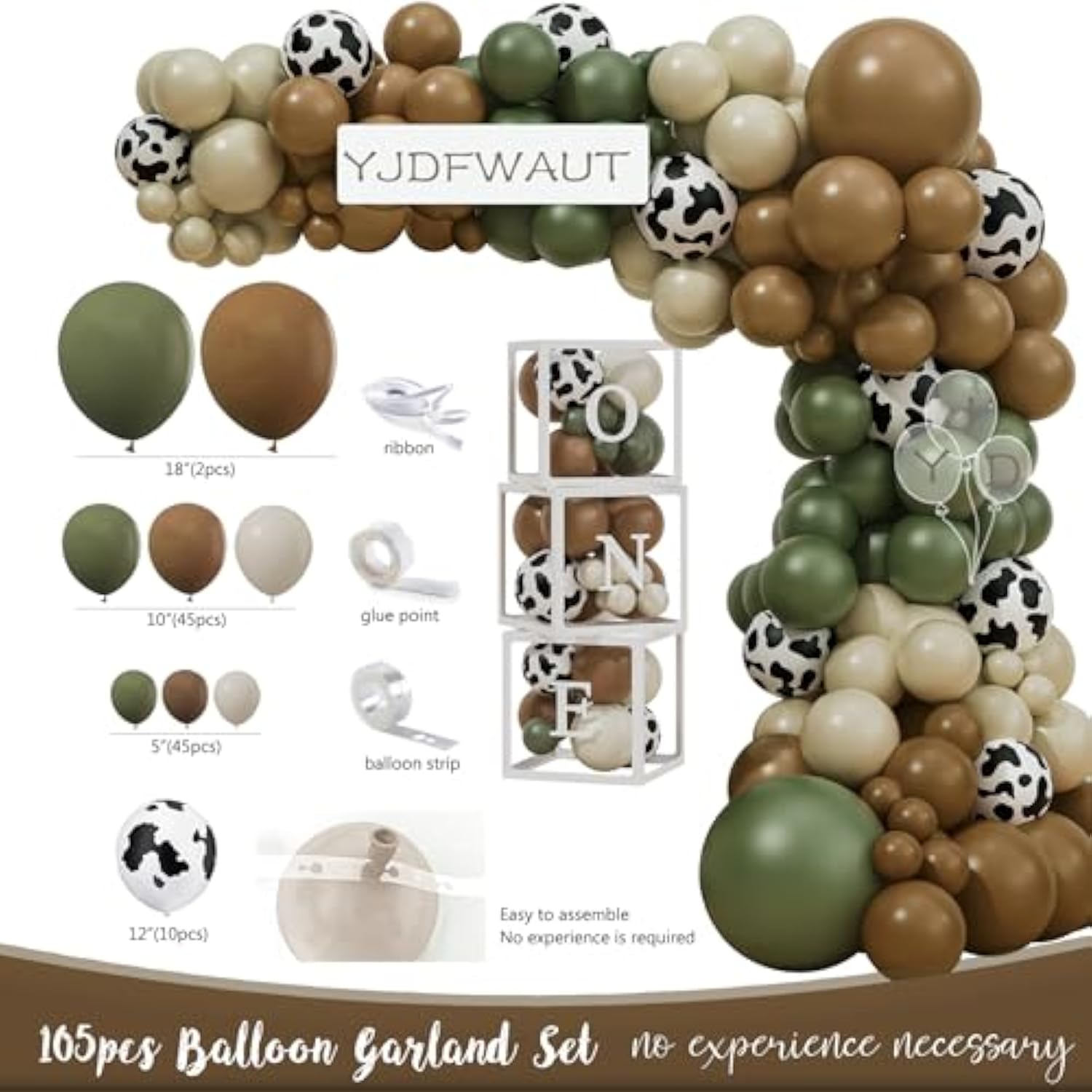 Western Cowboy 1St Birthday Decorations, My First Rodeo Birthday Party Supplies, Cowboy Balloon Arch Backdrop High Chair Banner One Box For Boys One Year Old Party