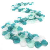 900Pcs Teal Mint White Mixed Silk Rose Flower Petals Table Confetti Sprinkles Mermaid Beach Party Wedding Baby Shower Centerpieces Favor Vase Filler Aisle Flower Girl Decoration