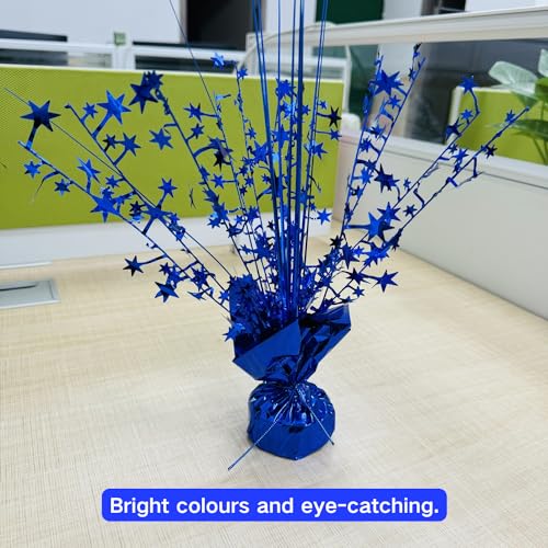 4-Pack Glitter Blue Star Centerpieces-Table Decorations for Home Decor Birthday Wedding Anniversary Decor (Blue)