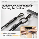 Crossbody Cell Phone Lanyard - Premium Rope Cell Phone Lanyard | 6Mm Thick Universal Adjustable Phone Strap For Iphone, Samsung & More | For Traveling, Hiking, Daily Use - Black