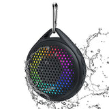 Bluetooth Shower Speaker, IP67 Waterproof with RGB Light, Portable with Hi-Fi Sound and Built-in Mic, Supports TF Card, Wireless for Home, Outdoor,