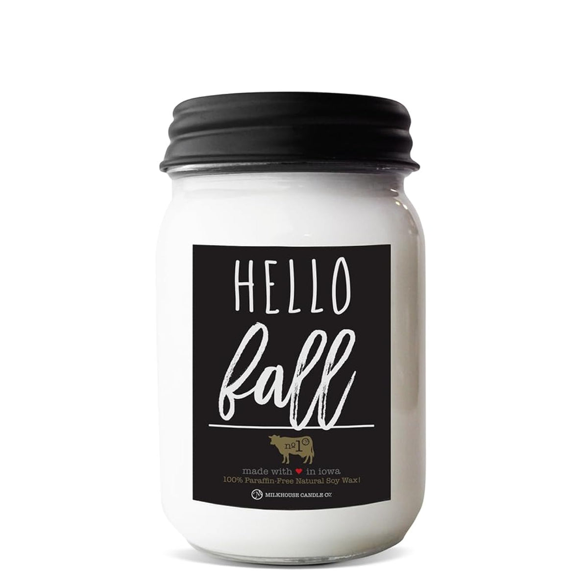 , Hello Fall, Farmhouse Collection, 13 Ounce Mason Jar