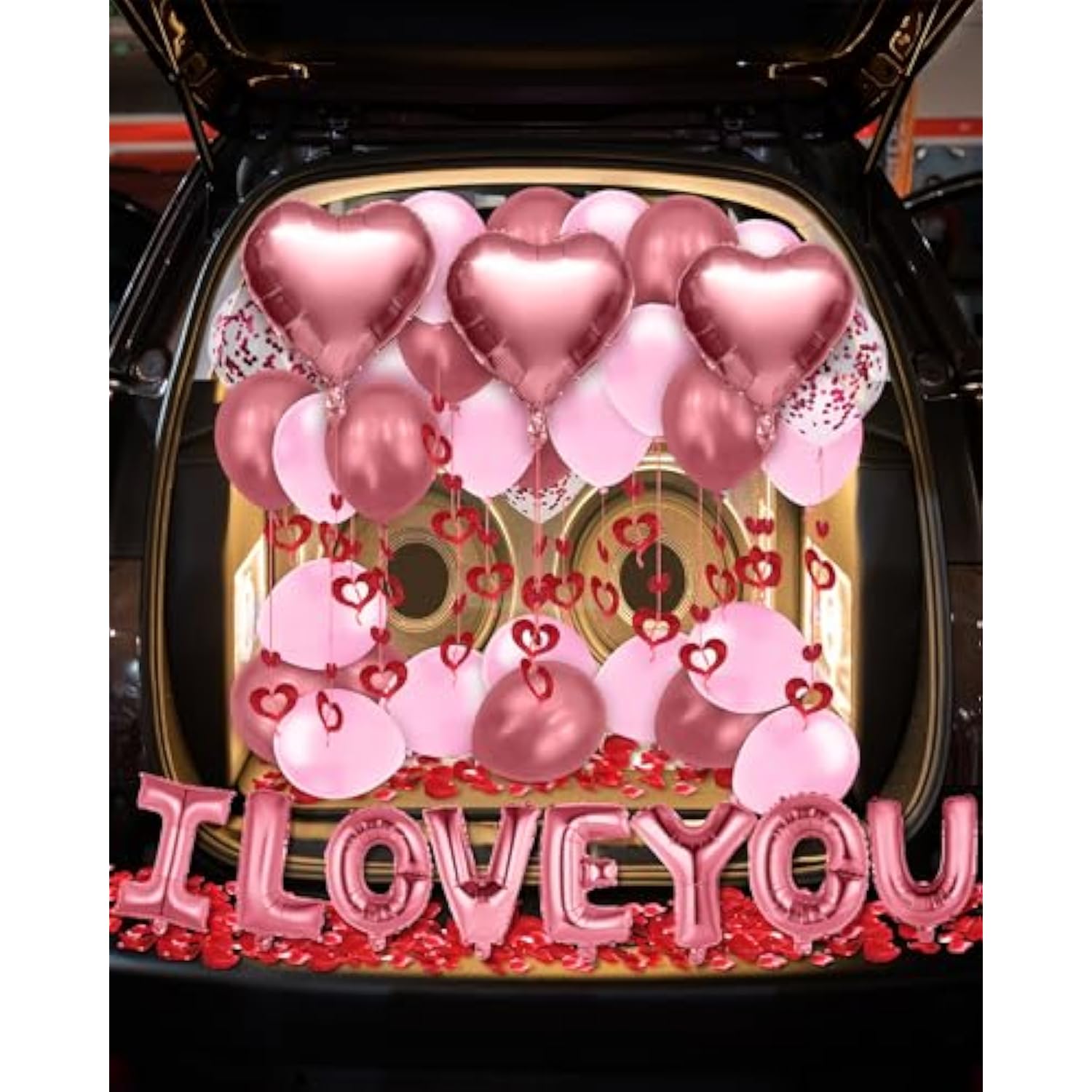 Valentines Day Balloons Kit With Rose Gold Pink Heart Balloons Rose Pe