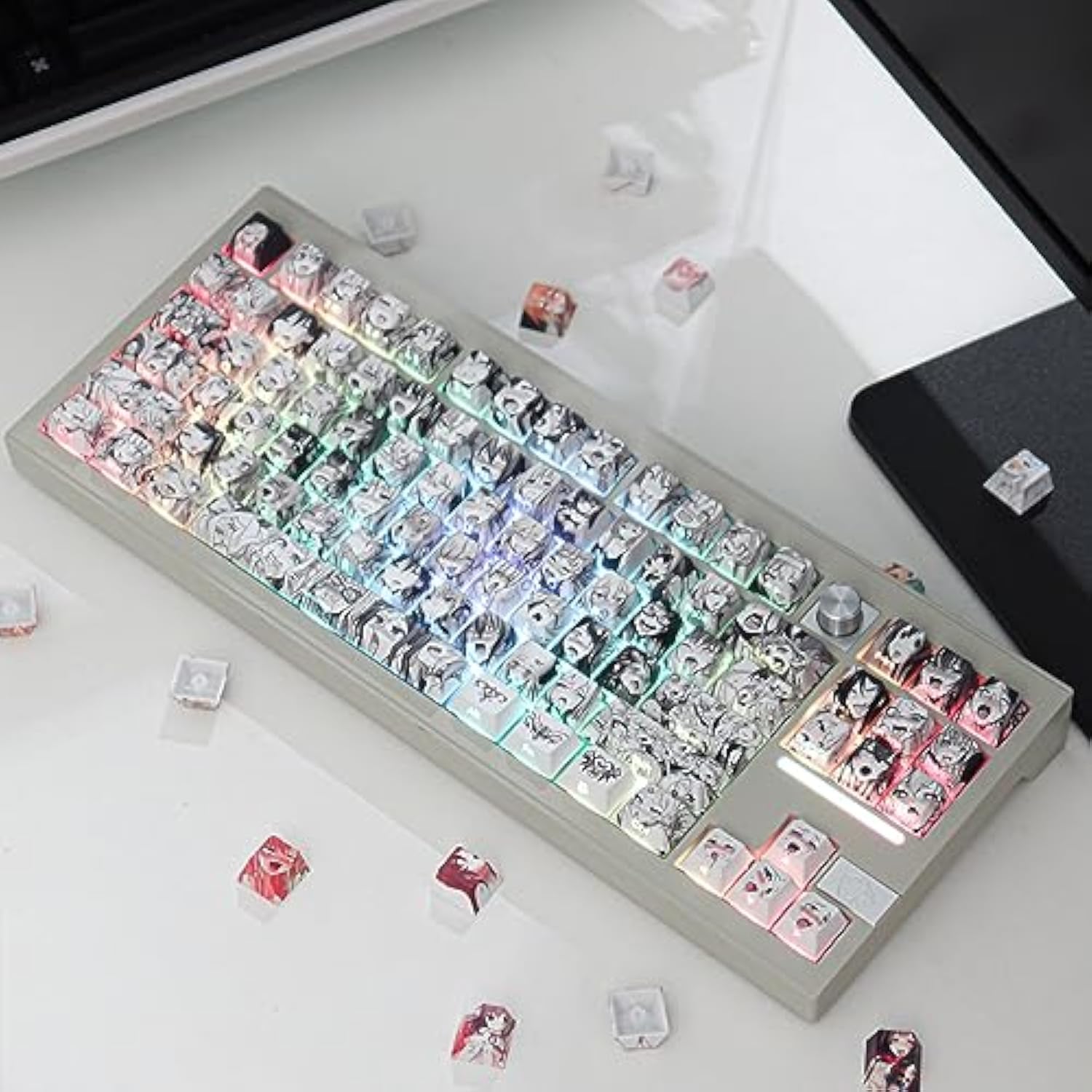 Translucent Side Print Keycaps Pbt Dye Sublimation Oem Profile 134 Keys Set Ja