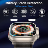 2 Pack Tempered Glass Screen Protector With Auto-Alignment Installation Frame Compatible With Watch Ultra 2 / Ultra Screen Protector 49Mm, Waterproof Hd Film For Iwatch Ultra 49Mm Clear