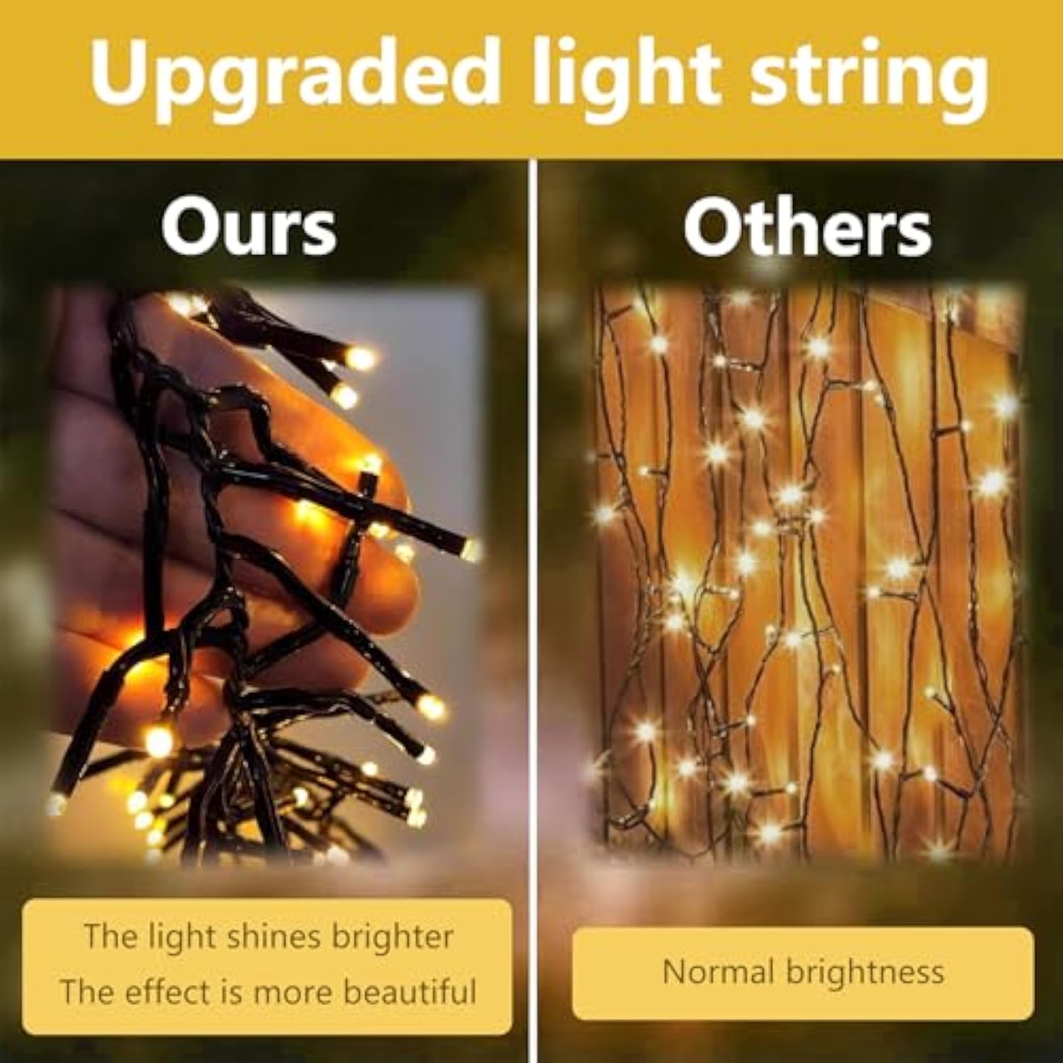 3.3Ft Twinkle Lights Battery Operated 100 Led Christmas String Lights 8 Modes Waterproof For Home, Garden, Party, Holida