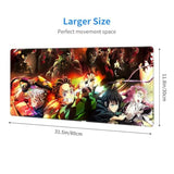Mouse Pad For Demon Anime Slayer - Non Slip Rubber Base Gaming Large Mouse Pad For Computer | Kaimetsu No Yaiba 11.8 X 31.5In Home Office Long Mouse Mat