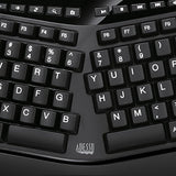 Akb-450Ub - Ergonomic Keyboard With Built-In Touchpad & Palm Rest For Comfort, Wired Usb, Multimedia Hotkeys, Split Keys Design - Compatible For Pc