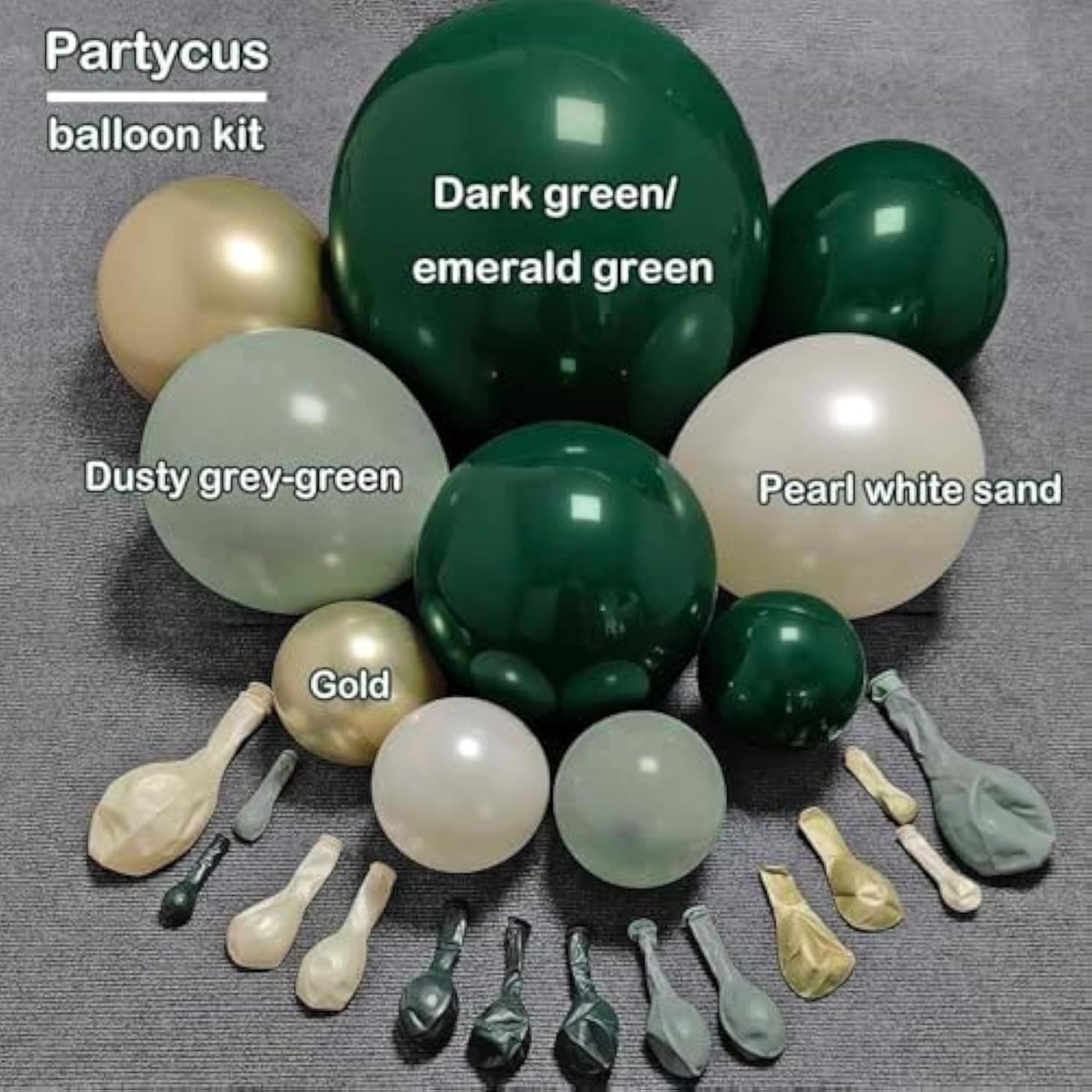 93pcs Emerald Green & Gold Balloon Garland Kit for Birthday  Wedding Decor